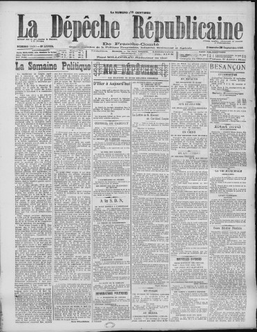 28/09/1924 - La Dépêche républicaine de Franche-Comté [Texte imprimé]