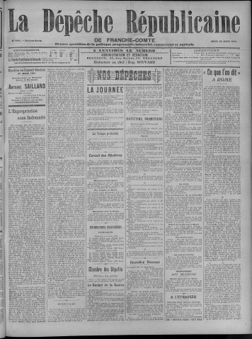 23/03/1911 - La Dépêche républicaine de Franche-Comté [Texte imprimé]