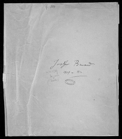 Ms 1891 - Correspondance de Charles Weiss (tome IV) : Joseph Bruand et sa femme.
