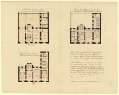 Autre maison pour les pages de la Chambre du Roi [image fixe] : Plan du rez-de-chaussée, premier et second étage / [Pierre-Adrien Pâris] , 1750/1799