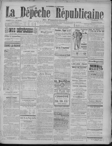 11/03/1923 - La Dépêche républicaine de Franche-Comté [Texte imprimé]