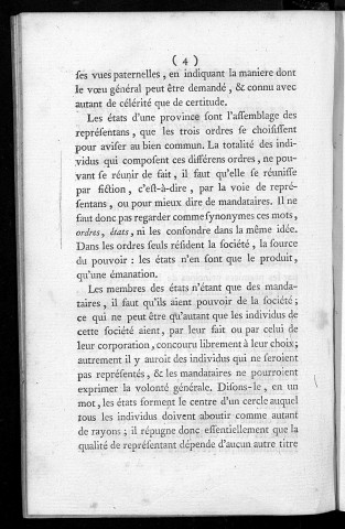 Avis sur le projet du rétablissement des états de Franche-Comté (Signé : Laurent ; Blanc)