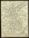 Carte routière du département du Jura divisé en 4 arrondissemens et en 32 cantons. Lieues de 2000 toises. 10. [Document cartographique] , Paris : Caillot, 1800/1825