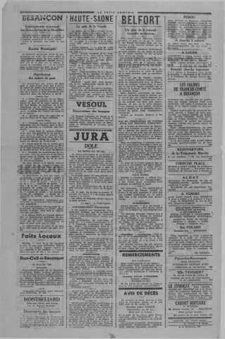 21/07/1940 - Le petit comtois [Texte imprimé] : journal républicain démocratique quotidien