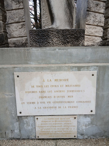 Monument aux morts ; Monument aux morts des Français d'Outre-Mer