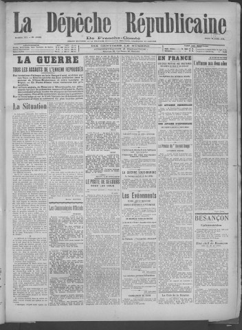 30/04/1918 - La Dépêche républicaine de Franche-Comté [Texte imprimé]