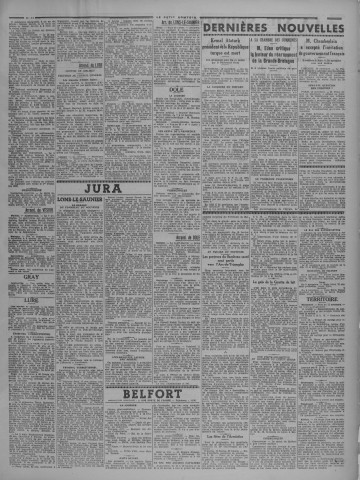 11/11/1938 - Le petit comtois [Texte imprimé] : journal républicain démocratique quotidien