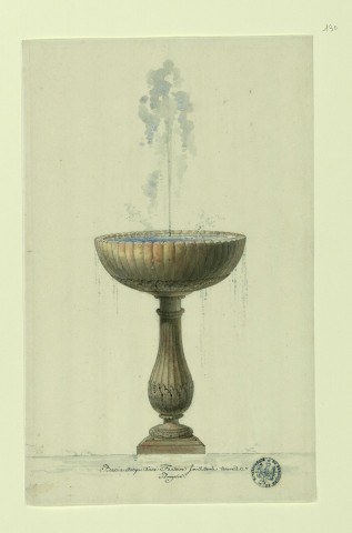 Bassin antique d'une fontaine jaillissante trouvé à Pompeia [Pompéi] / Pierre-Adrien Pâris , [S.l.] : [P.-A. Pâris], [1700 - 1800]