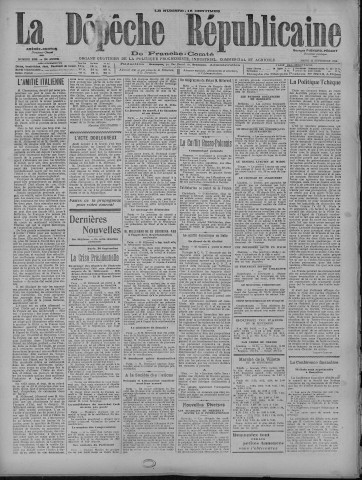 21/09/1920 - La Dépêche républicaine de Franche-Comté [Texte imprimé]