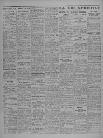 16/04/1933 - Le petit comtois [Texte imprimé] : journal républicain démocratique quotidien