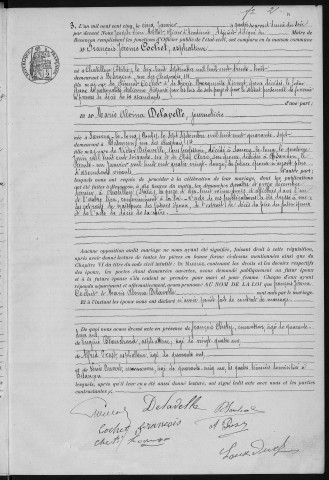 Registre des mariages, 1905