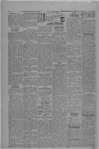 22/02/1944 - Le petit comtois [Texte imprimé] : journal républicain démocratique quotidien