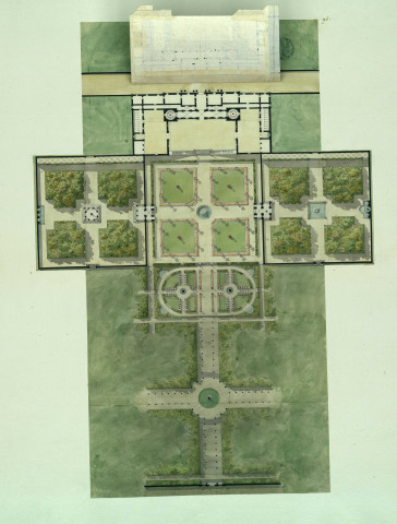 Plan de la villa Riario à Portici / Pierre-Adrien Pâris , [S.l.] : [P.-A. Pâris], [1700-1800]