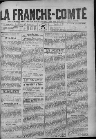 08/11/1890 - La Franche-Comté : journal politique de la région de l'Est
