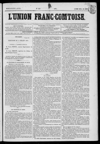 26/06/1871 - L'Union franc-comtoise [Texte imprimé]