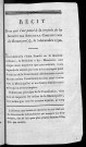 Récit de ce qui s'est passé à la rentrée de la Société des Amis de la constitution de Besançon. le 5 décembre 1790