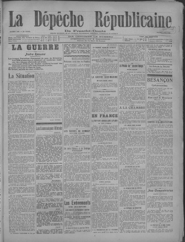 11/05/1918 - La Dépêche républicaine de Franche-Comté [Texte imprimé]