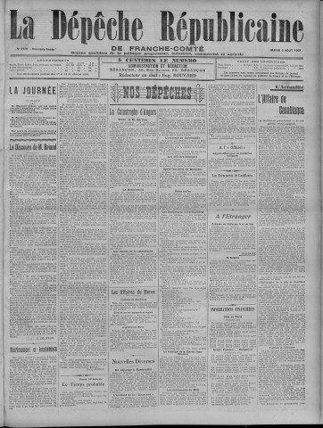 06/08/1907 - La Dépêche républicaine de Franche-Comté [Texte imprimé]