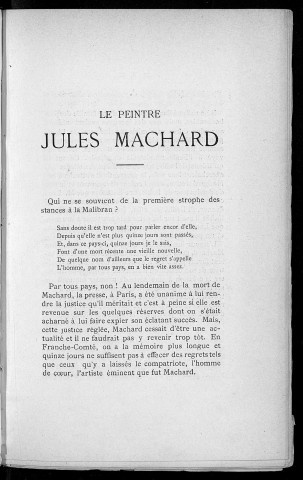 Le peintre Jules Machard (1839-1900)