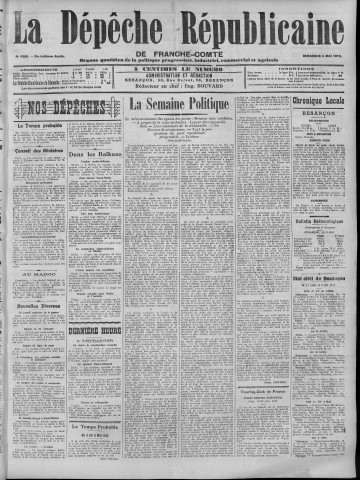 04/05/1913 - La Dépêche républicaine de Franche-Comté [Texte imprimé]