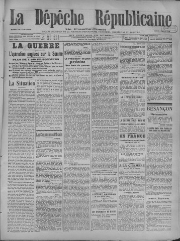 06/07/1918 - La Dépêche républicaine de Franche-Comté [Texte imprimé]