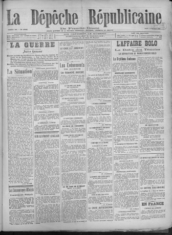 12/02/1918 - La Dépêche républicaine de Franche-Comté [Texte imprimé]