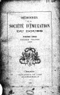 01/01/1936 - Mémoires de la Société d'émulation du Doubs [Texte imprimé]