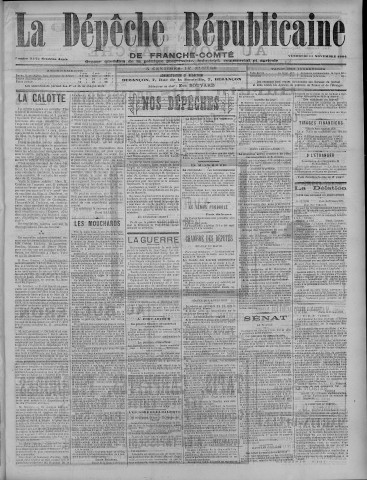 11/11/1904 - La Dépêche républicaine de Franche-Comté [Texte imprimé]