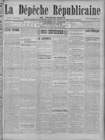 05/09/1908 - La Dépêche républicaine de Franche-Comté [Texte imprimé]