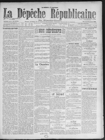 30/01/1924 - La Dépêche républicaine de Franche-Comté [Texte imprimé]