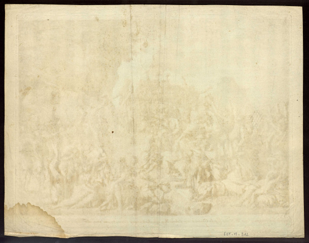 Moïse frappant le rocher [image fixe] / Cum Privilegio Cristiamssini ; Nicolaus Poussin Inuent et Pinxit ; Franciscus Bourlier , Romae, 1692/17..?
