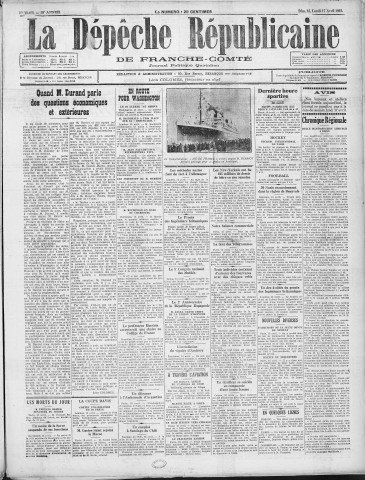 17/04/1933 - La Dépêche républicaine de Franche-Comté [Texte imprimé]