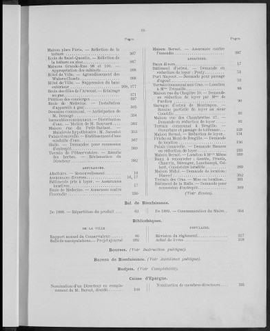 Registre des délibérations du Conseil municipal pour l'année 1888 (imprimé)