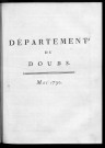 Département du Doubs. Mai 1790. Liste électorale par districts et cantons