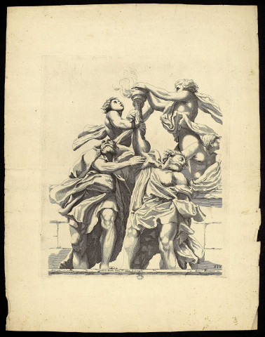 [Décors de la Coupole du Duomo à Parme réalisés par Le Corrège] [image fixe] / Ant.o Cor.o in. e P. Gio: Batt.a Vani D. per il Lunghi ; Do.co Bonaueri Sc. , 1670/1700