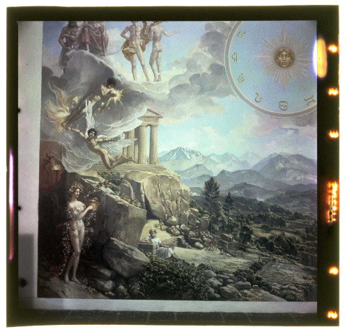 39MDT3 - Usine de Palente, fresque de Gaston Goor : négatif (couleur).