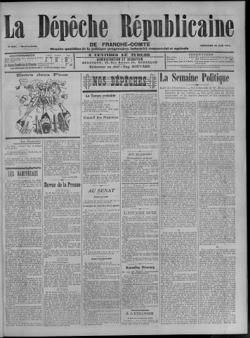 18/06/1911 - La Dépêche républicaine de Franche-Comté [Texte imprimé]