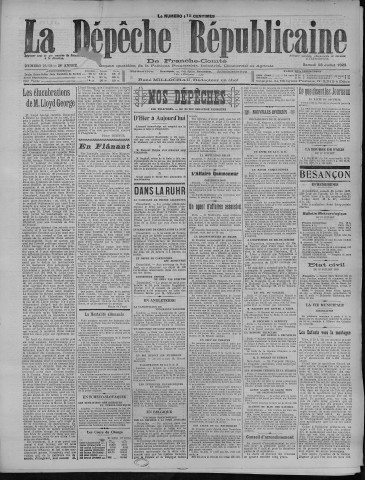 28/07/1923 - La Dépêche républicaine de Franche-Comté [Texte imprimé]