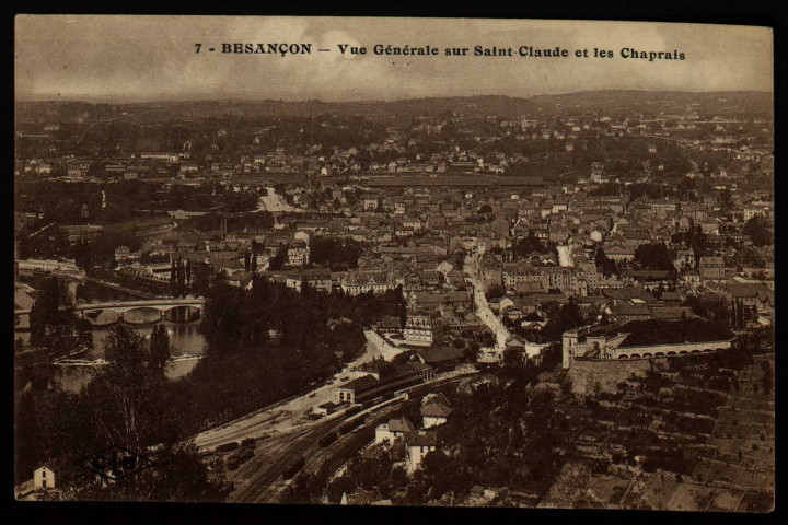 Besançon - Vue générale sur Saint-Claude et les Chaprais [image fixe] , Besançon : Editions des Nouvelles Galeries, 1904/1915