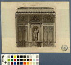 Salle à manger de M. le duc d'Aumont : décoration d'un des petits côtés / Pierre-Adrien Pâris , [S.l.] : [P.-A. Pâris], [1700-1800]