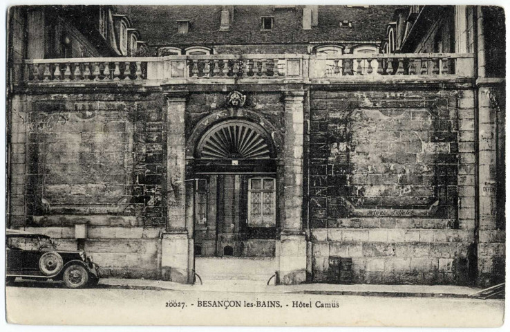 Besançon - Besançon-Les-Bains, Hôtel Camus [image fixe] , Strasbourg : Edition "La Cigogne" , 37 rue de la Course, Strasbourg, 1904/1930