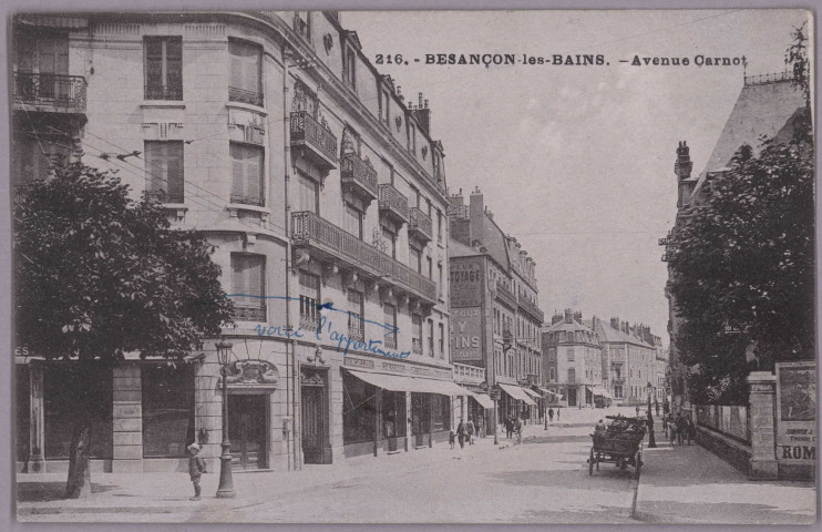 Besançon-les-Bains. - Avenue Carnot [image fixe] , Besançon : Les Editions C. L. B., 1915/1936
