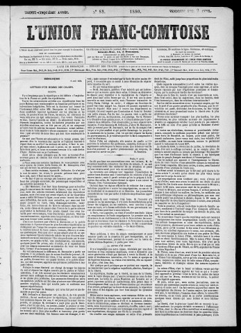 09/04/1880 - L'Union franc-comtoise [Texte imprimé]