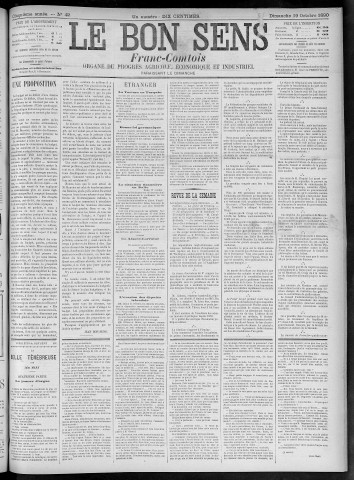 19/10/1890 - Organe du progrès agricole, économique et industriel, paraissant le dimanche [Texte imprimé] / . I