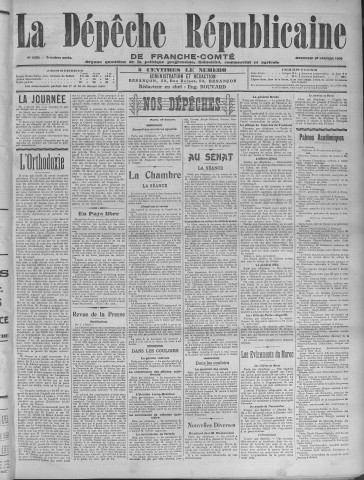 22/01/1908 - La Dépêche républicaine de Franche-Comté [Texte imprimé]
