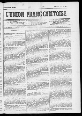 19/04/1871 - L'Union franc-comtoise [Texte imprimé]