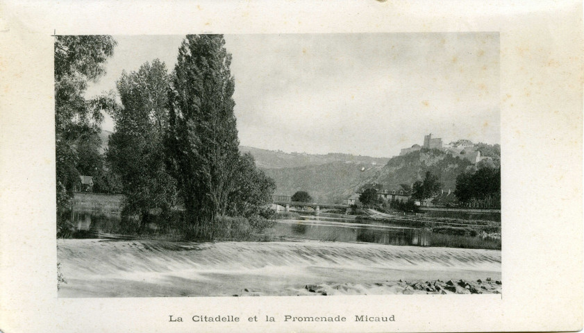 Besançon-les-Bains - La Citadelle et la Promenade Micaud [image fixe] , Besançon : A. Vaillant. Libraire-Editeur, 1902-1930