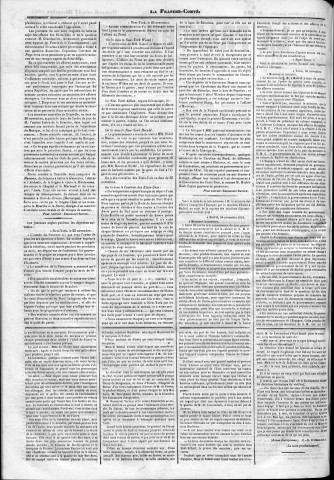 11/12/1861 - La Franche-Comté : organe politique des départements de l'Est