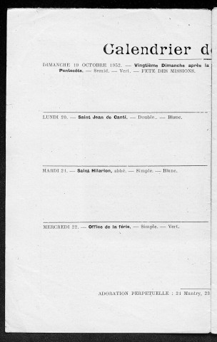 02/10/1952 - La Semaine religieuse du diocèse de Saint-Claude [Texte imprimé]