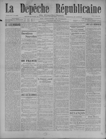 04/03/1920 - La Dépêche républicaine de Franche-Comté [Texte imprimé]
